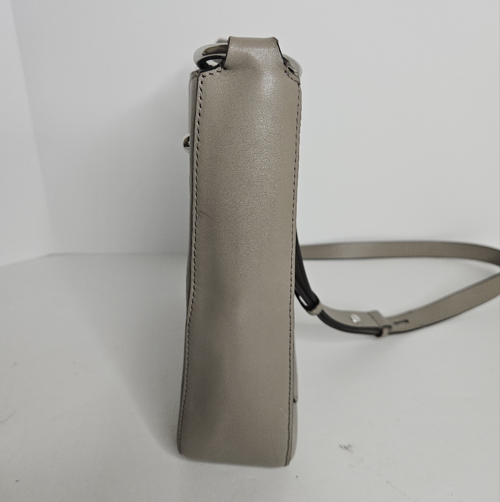 Rebecca Minkoff Jody Leather Feed Bag Crossbody Taupe - Picture 4 of 14